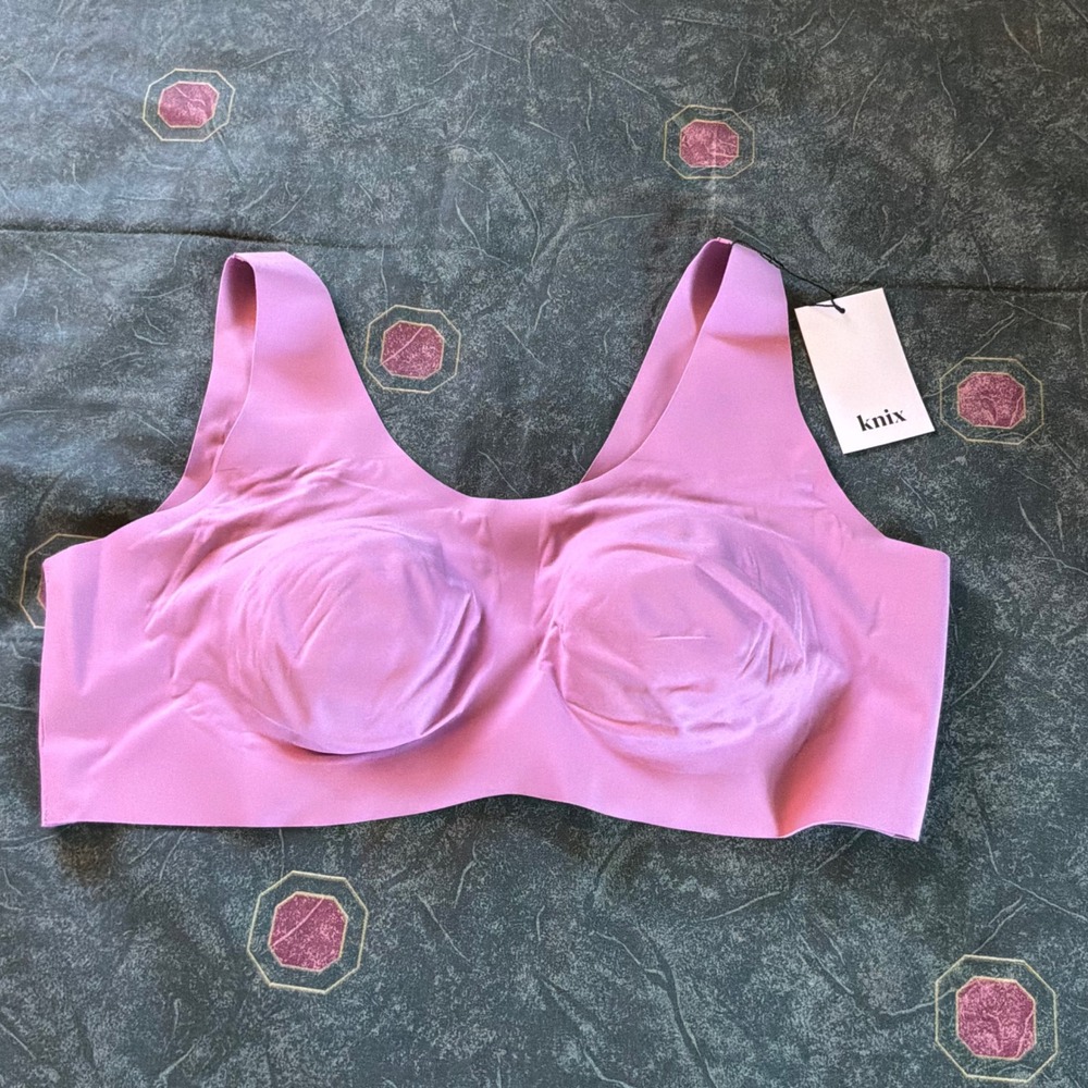 Knix Pullover Bra Amethyst Purple Seamless Wireless XXXXL NEW 4XL Stretch